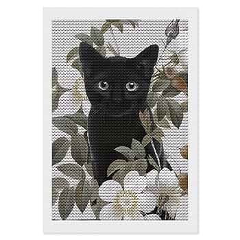 値下げ！【新品】 ニッチアート猫装飾画 白猫魔法使い」SMサイズ額付きアート作品 アクリル画原画 猫