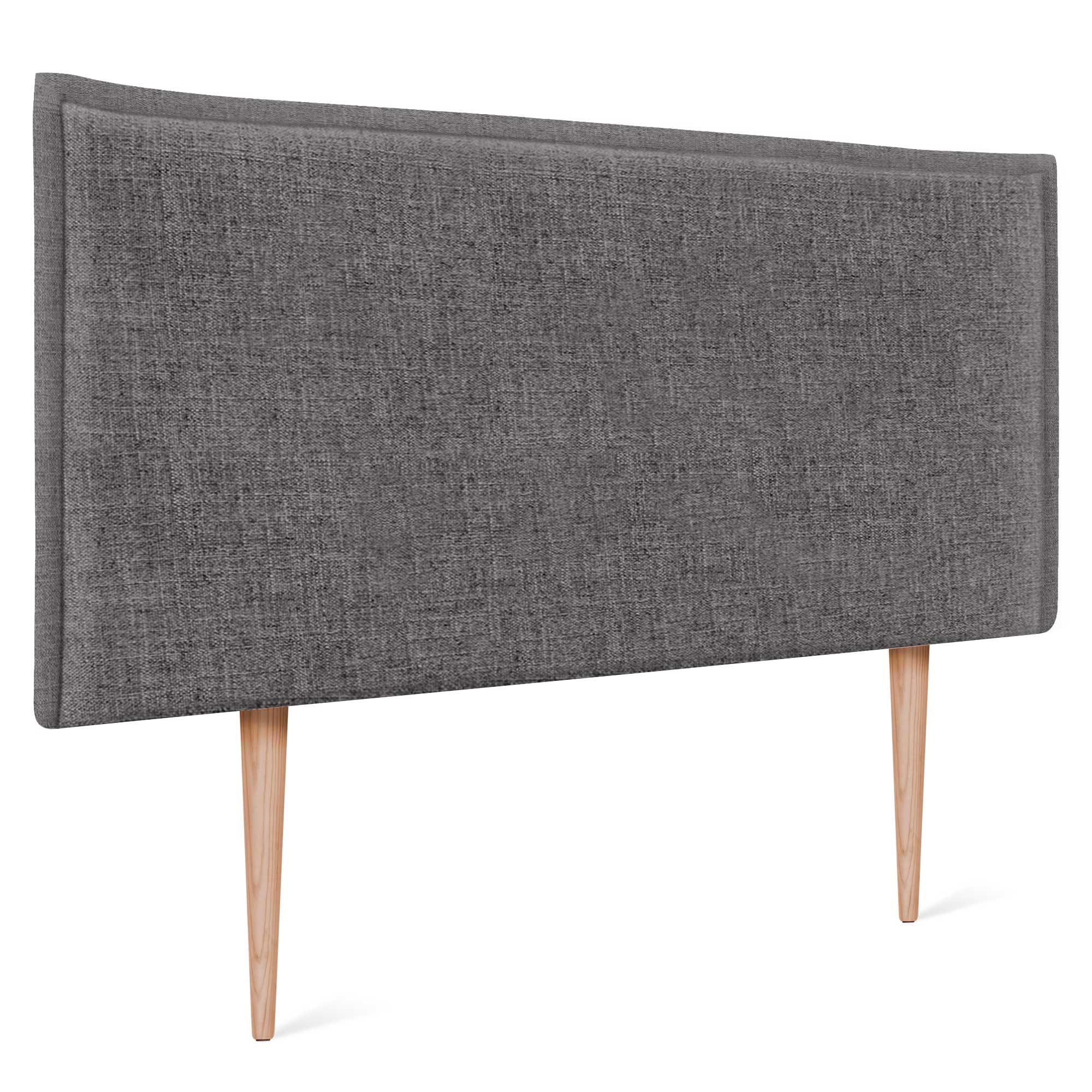 DHOME Solid Natural Linen Headboard with Trim Upholstered Headboard Bed Bedroom Modern Top Trending (Natural Linen, 160 x 105 cm with Legs (Beds 150/160)) — view 50