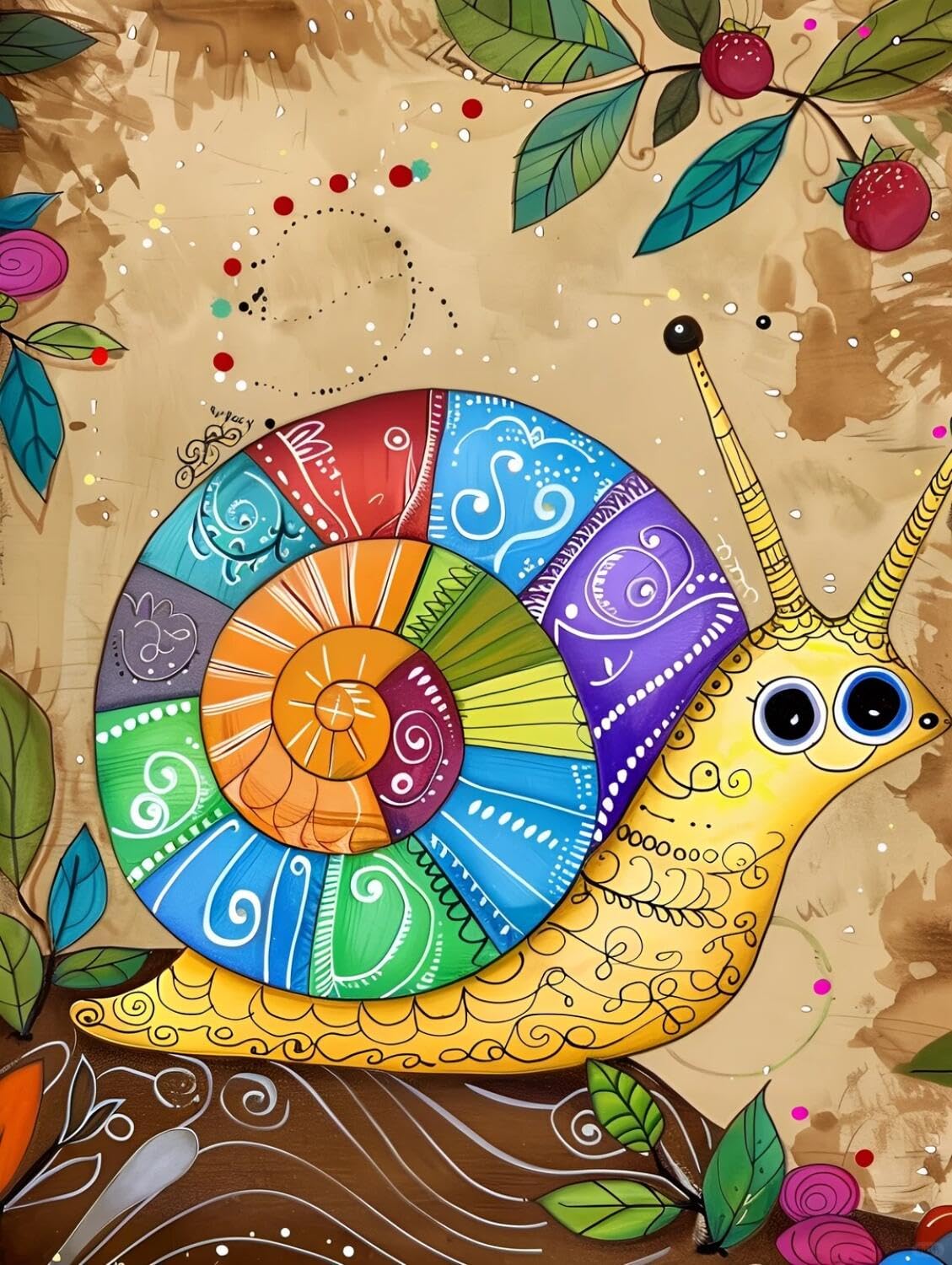 Rqwybcaxn Bead Embroidery Kits Graffiti Snail 40x50cm