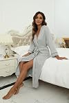 HEARTNICE Robe de Coton Femme, Robe de bain longue en peignoir Kimono Spa