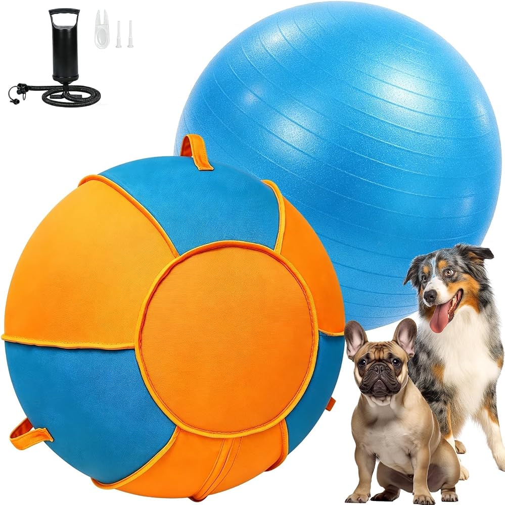 18 Inch Heavy Duty Dog Herding Ball with 3 Handles, 1000D Oxford Cover — 사진 1