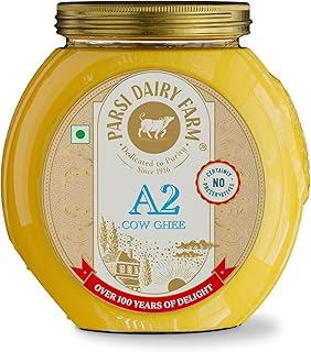 Parsi Dairy Farm Pure A2 Cow Ghee – Premium Desi Ghee, Rich Aroma, Danedar Granules,Preservative Free(500ml) Price In India