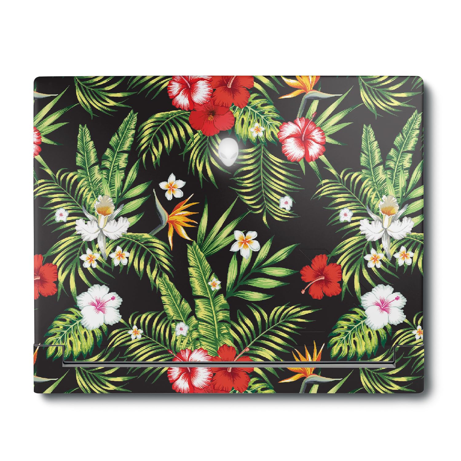 MightySkins Skin Compatible with Alienware X16 R1 (2023) Full Wrap Kit - Dark Hibiscus | Protective, Durable, and Unique Vinyl Decal wrap Cover | Easy to Apply &amp; Change Styles | Made in The USA