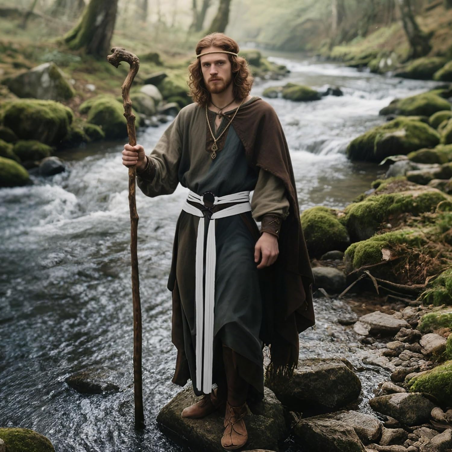 Joukavor Viking Troll Cross Belt Norse Witch Rope Belt Medieval Accessories Women - Image 4