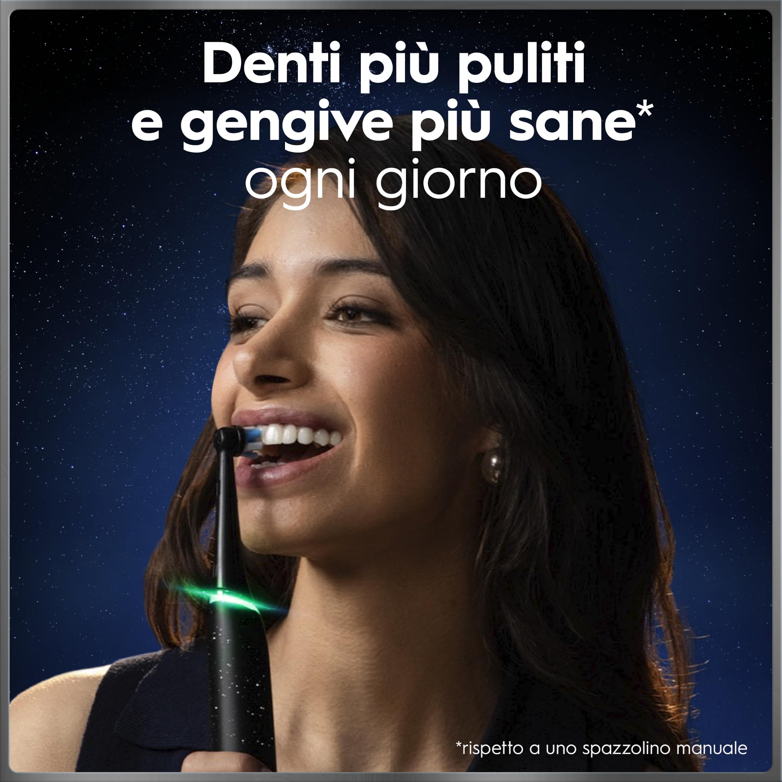 Oral-B iO 10 Spazzolino Elettrico, 3 Testine di Ricambio, Custodia, Nero - 3 Testina di Ricambio per Spazzolino Elettrico, Ricaricabile, Custodia da Viaggio Ricaricabile, Pulizia Denti Efficace