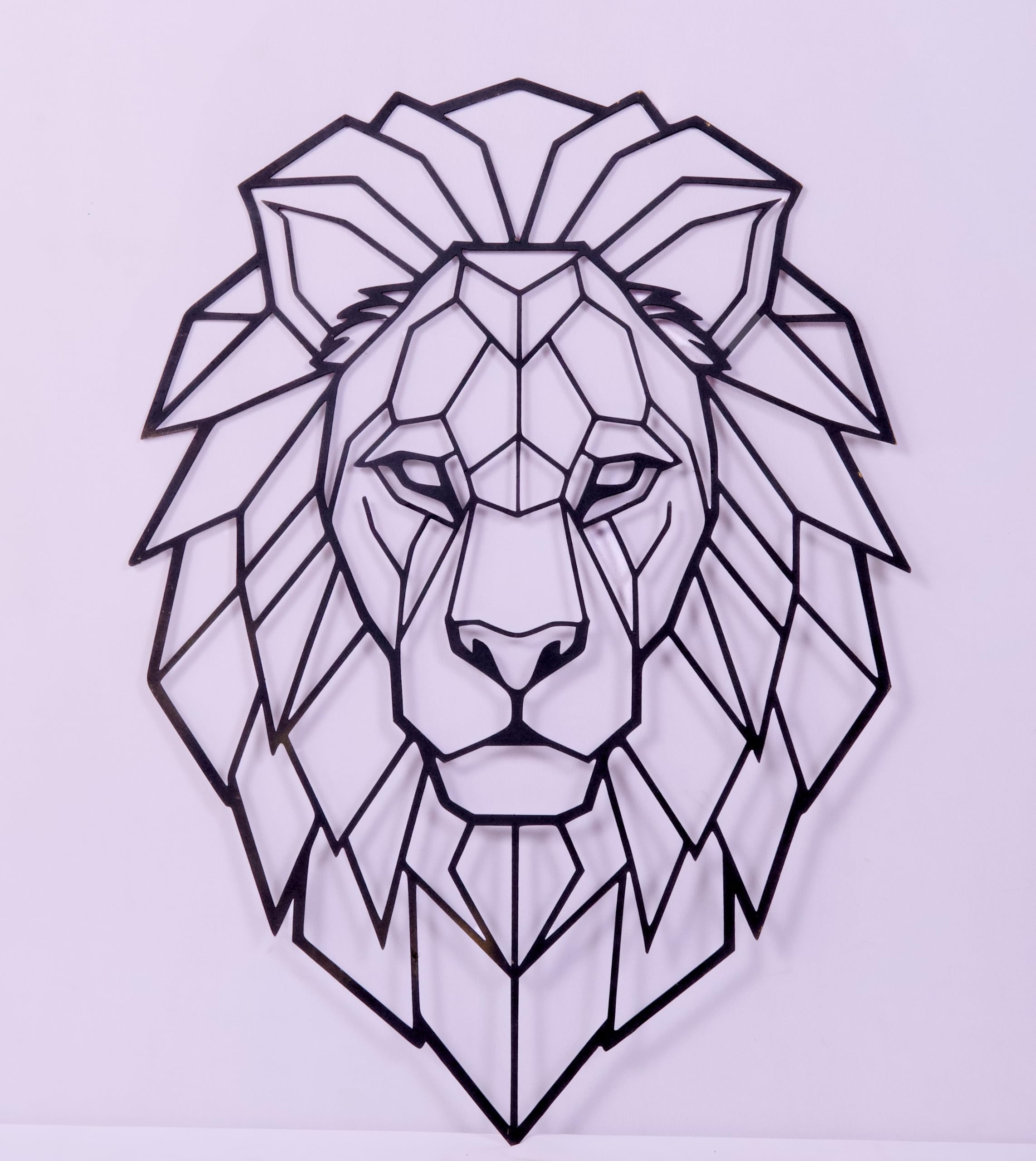 FeAl MI Design Lion Metal Wall Decor 1.5 Feet | Steel Decorative Wall Art for Living Room, Office, Hall & Entrance | Modern Home Decor-image-25