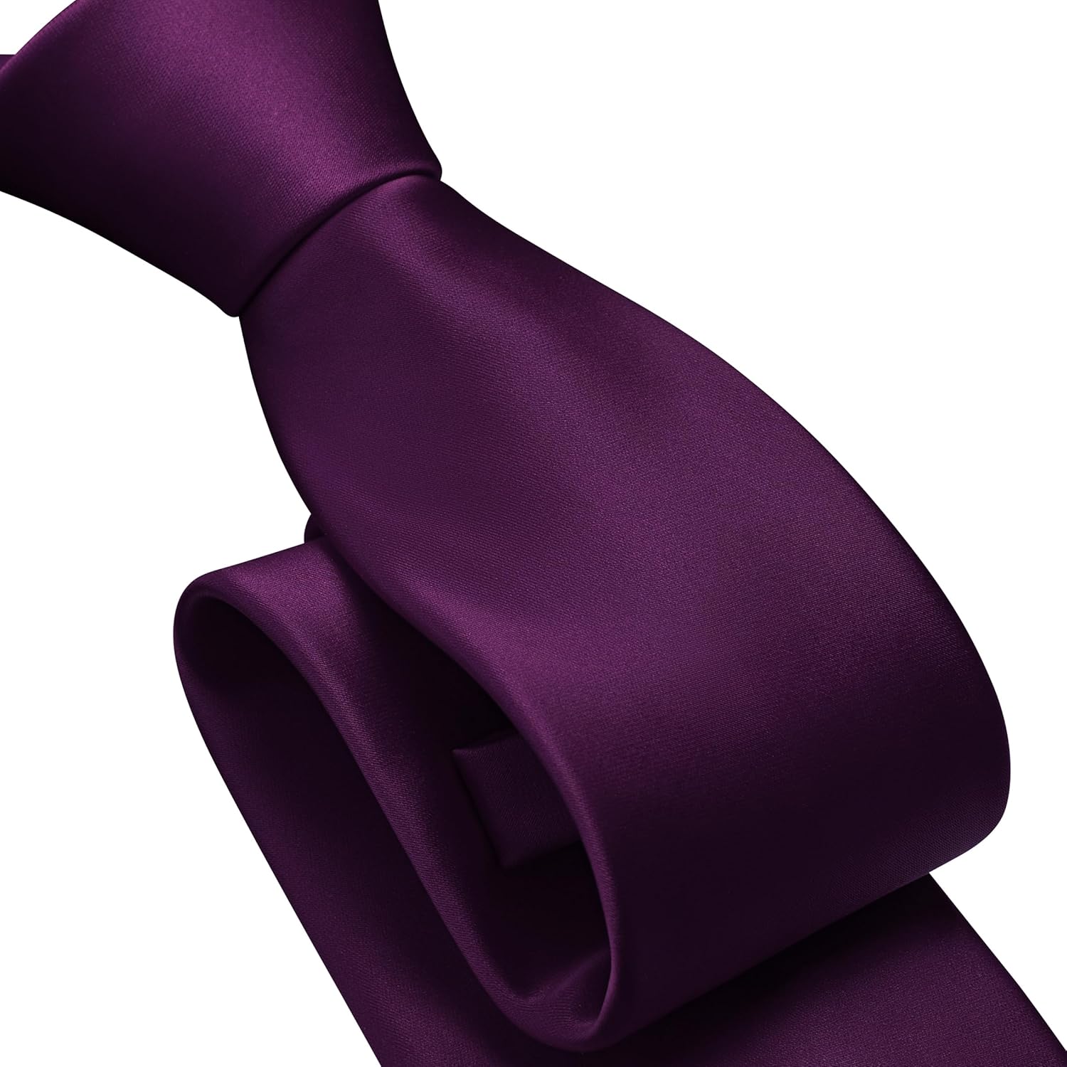 Branduce 3.15"（8cm） Pre-tied Adjustable Zipper Tie and Lapel Pin Solid Necktie Handkerchief Set for Men - Image 3