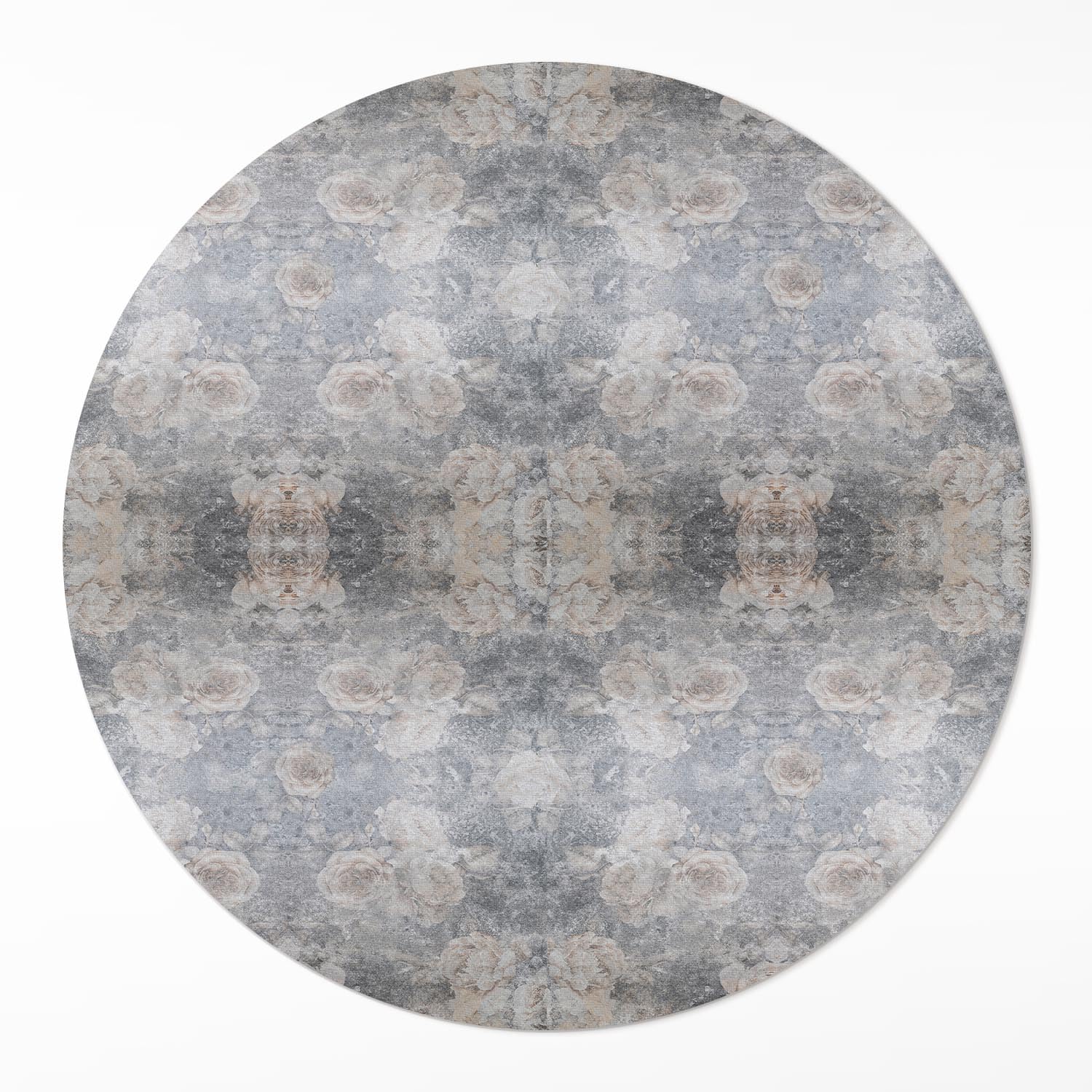 Tapis vinyle durable et elegant de sol pvc ø120 cm deco de caractere style vintage