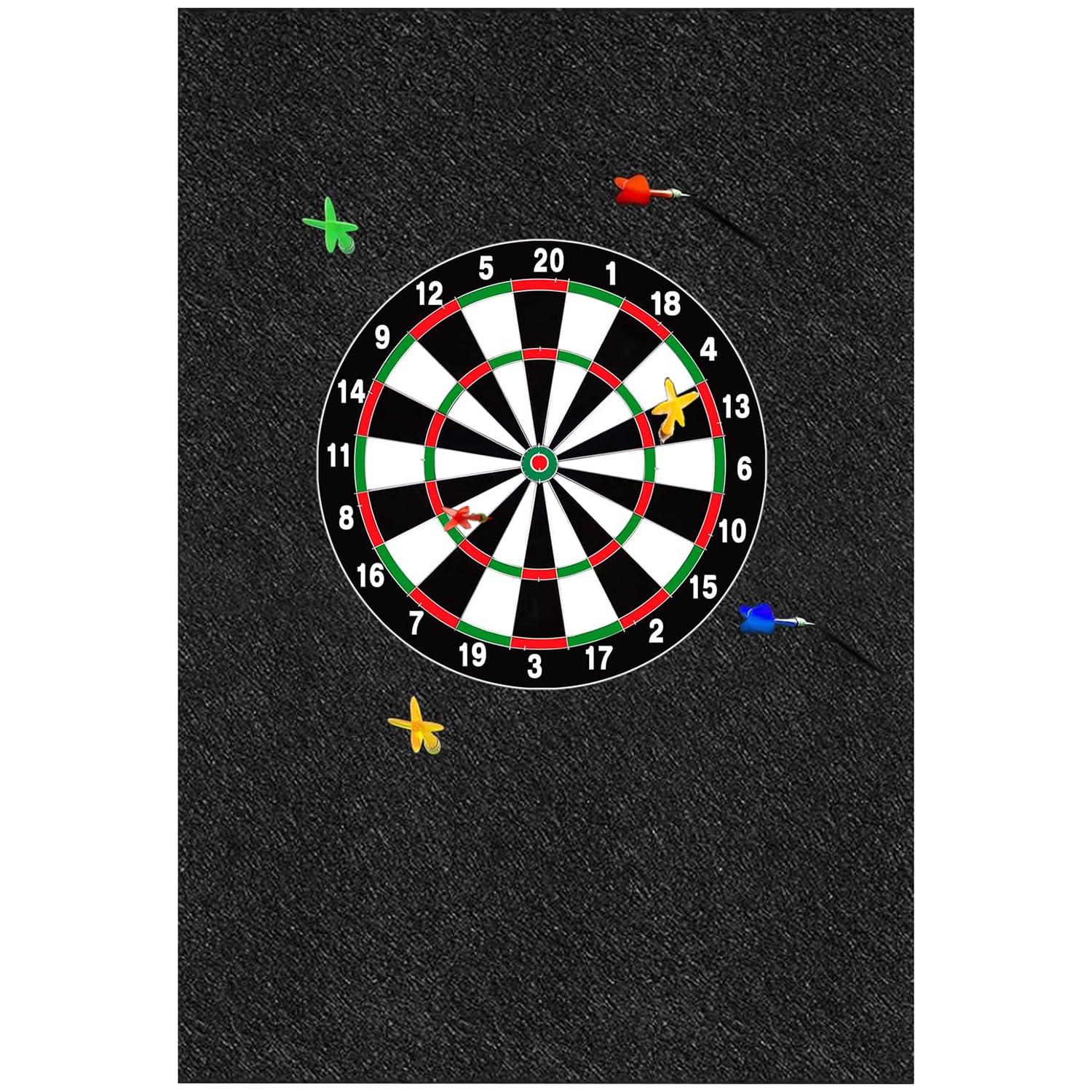 6PCS 12"x12"x0.5" Dart Board Wall Protector,Self Adhesive Felt Darts Wall Protector,Easy Install Cork Board Dart Surround Protector for Living Room,Office Lounge,Recreation Room