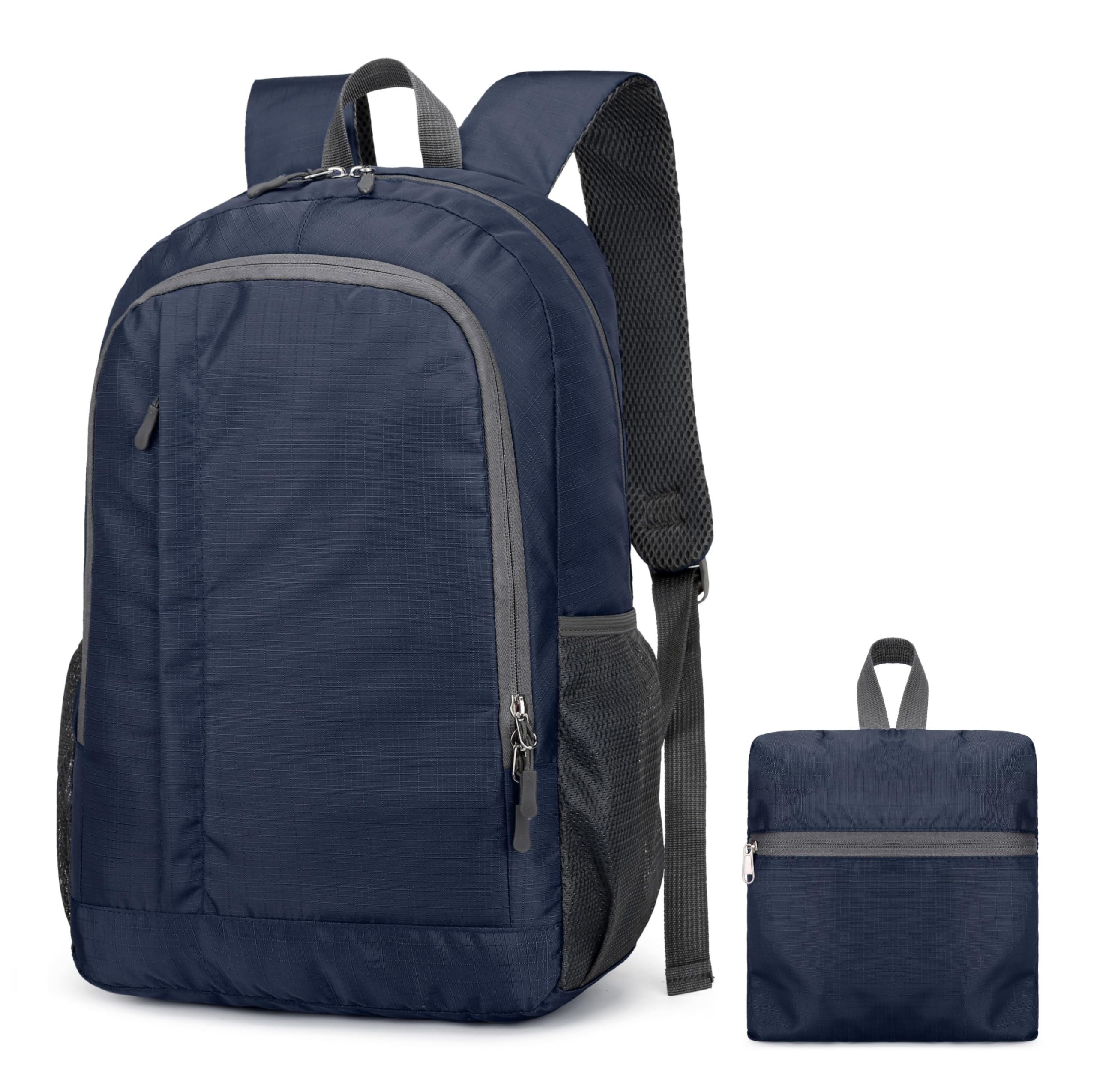 Gagashoo Ultra Lightweight-Packable-Hiking-Backpack Foldable Travel Camping Daypack Casual Outdoor Water-resistant 25L Backpacks (Dark Blue)