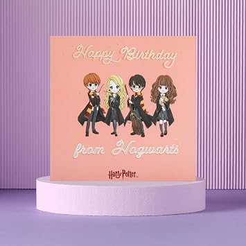 Cardology - Harry Potter Birthday Card For Girls and Boys | Harry Potter Anime Collection | Officially Licensed Wizarding World Merchandise (Happy Birthday From Hogwarts)