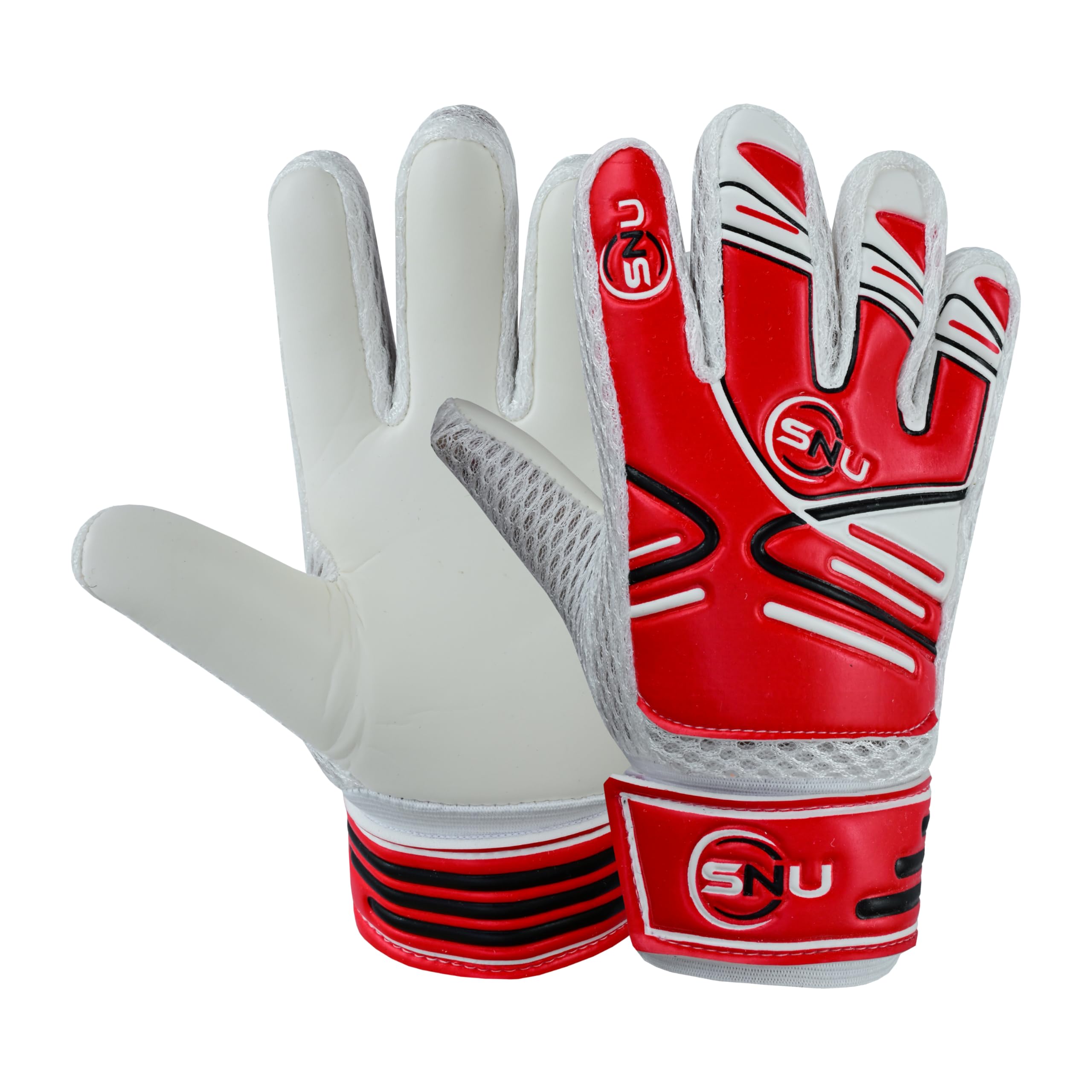 Steelix Junior Football Goalkeeper Gloves for Boys, Kids, and Youth Soccer Goalie Gloves with Super Grip Palms and Durable Protection