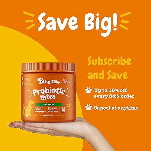 Miniatura 8 de Zesty Paws Probióticos para perros - Probióticos para la flora intestinal salud digestiva diarrea ocasional y apoyo intestinal - DE11 clínicamente