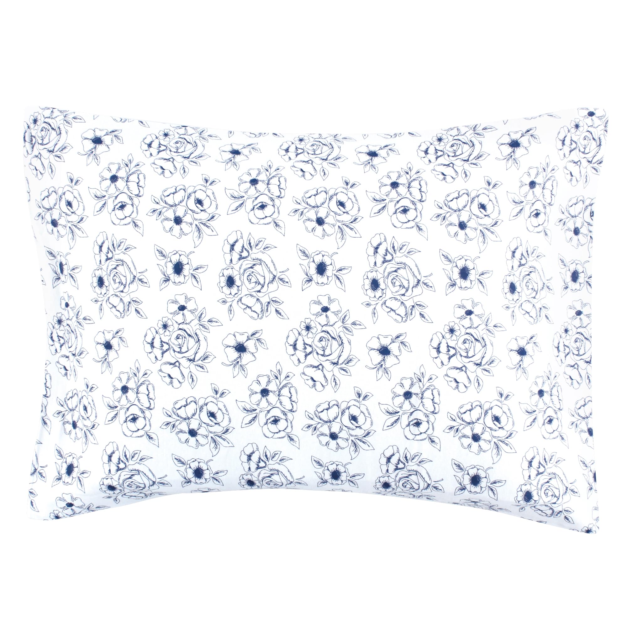 Hudson Baby Unisex Baby Cotton Toddler Pillow Case, Blue Toile, One Size