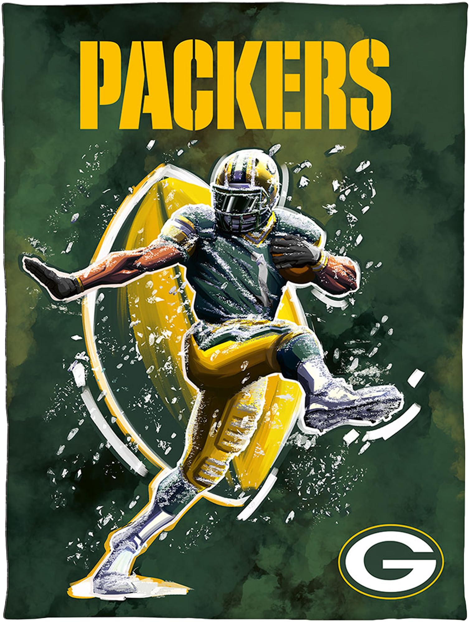 BERONAGE NFL Green Bay Packers - Coperta 150 x 200 cm, 100% poliestere, morbida e soffice, ideale come regalo