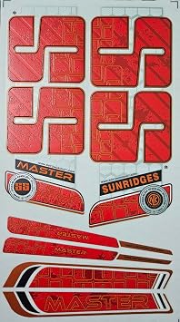 AYN Cricket Bat Sticker 3D Embossed English Willow Fiber Tape Sports Accessories Protection, MSTR Red