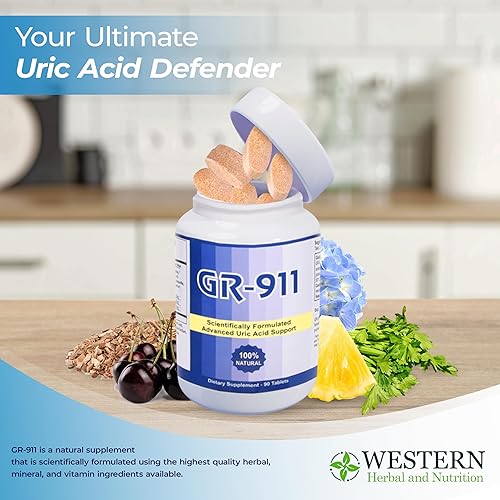 Miniatura 5 de GR-911 Limpieza de ácido úrico y apoyo articular - Solución natural para aliviar la gota y el equilibrio del ácido úrico, promueve articulaciones