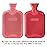 HomeTop Premium Classic Rubber Hot Water Bottle (Red)
