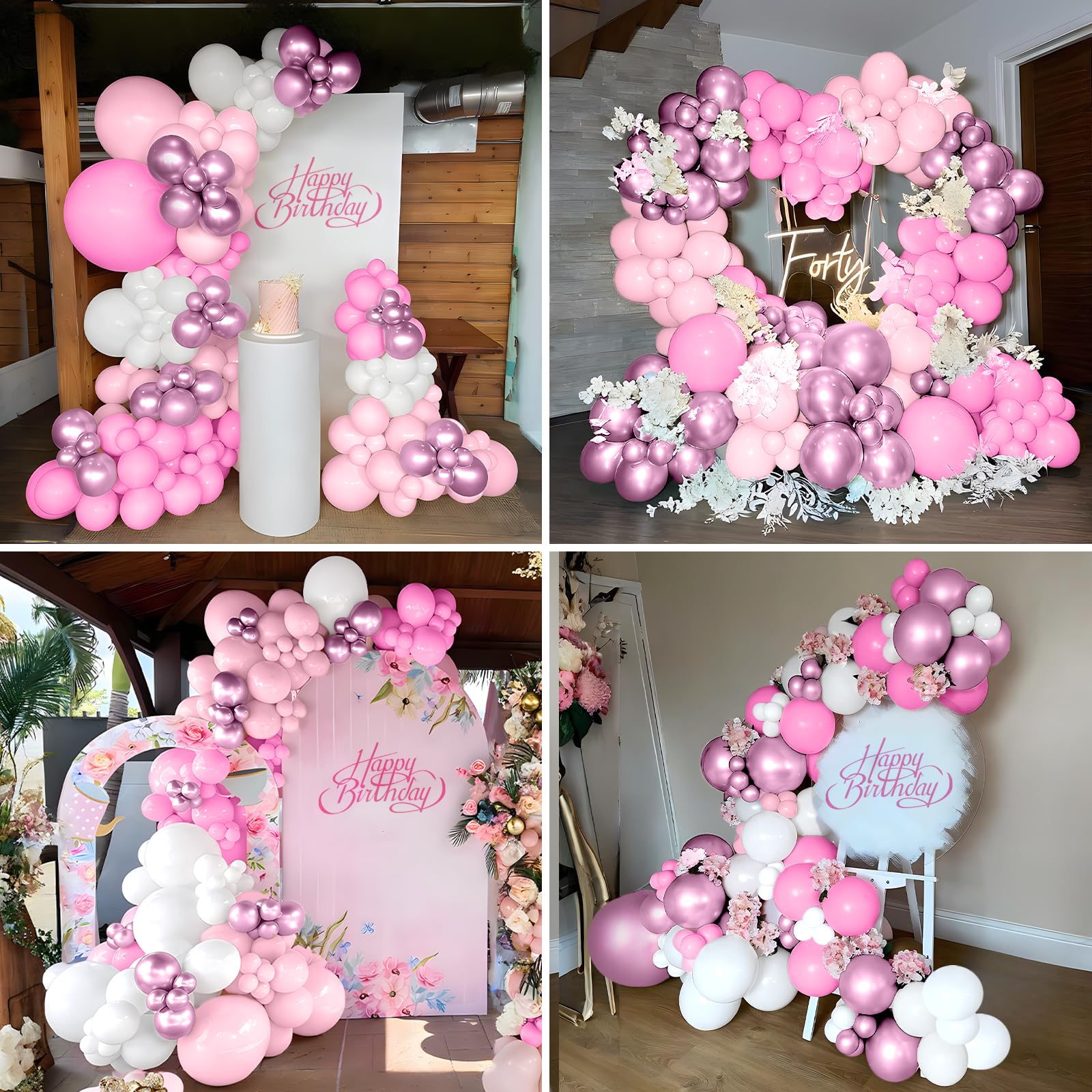 Ghirlanda Di Carta A Pois Rosa Zwiebeco 16 Metri, Striscione Per Baby Shower, Compleanni E Feste - 5