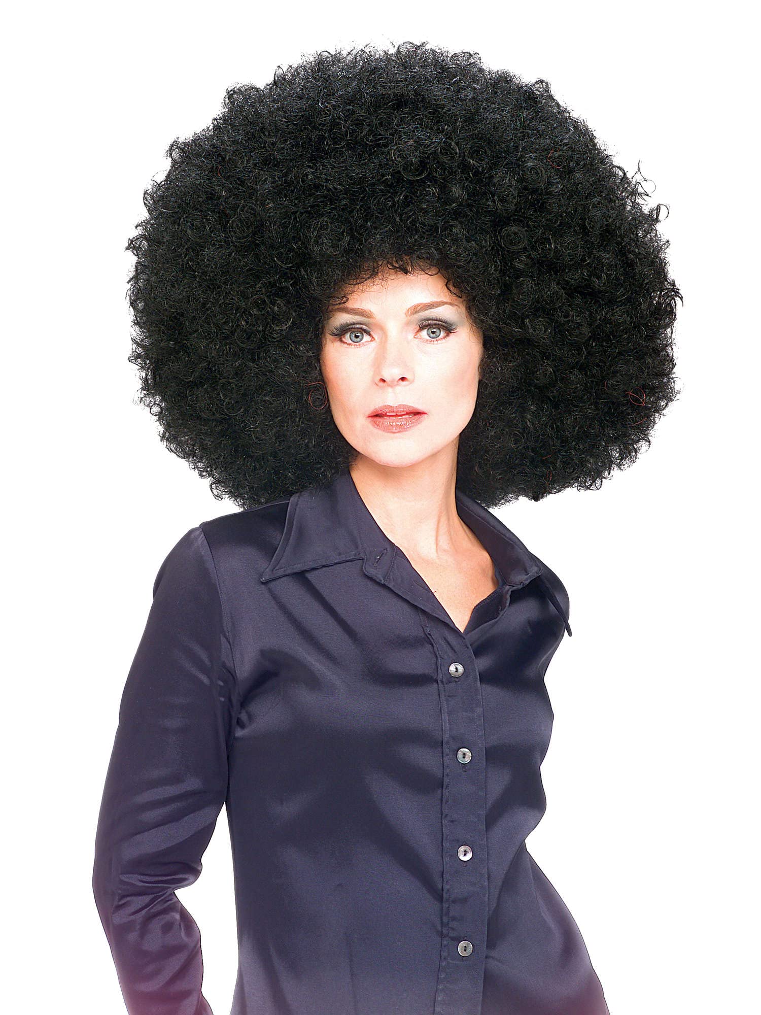Rubies Official Afro Wig Adult Costume - One Size, Black Halloween Halloween