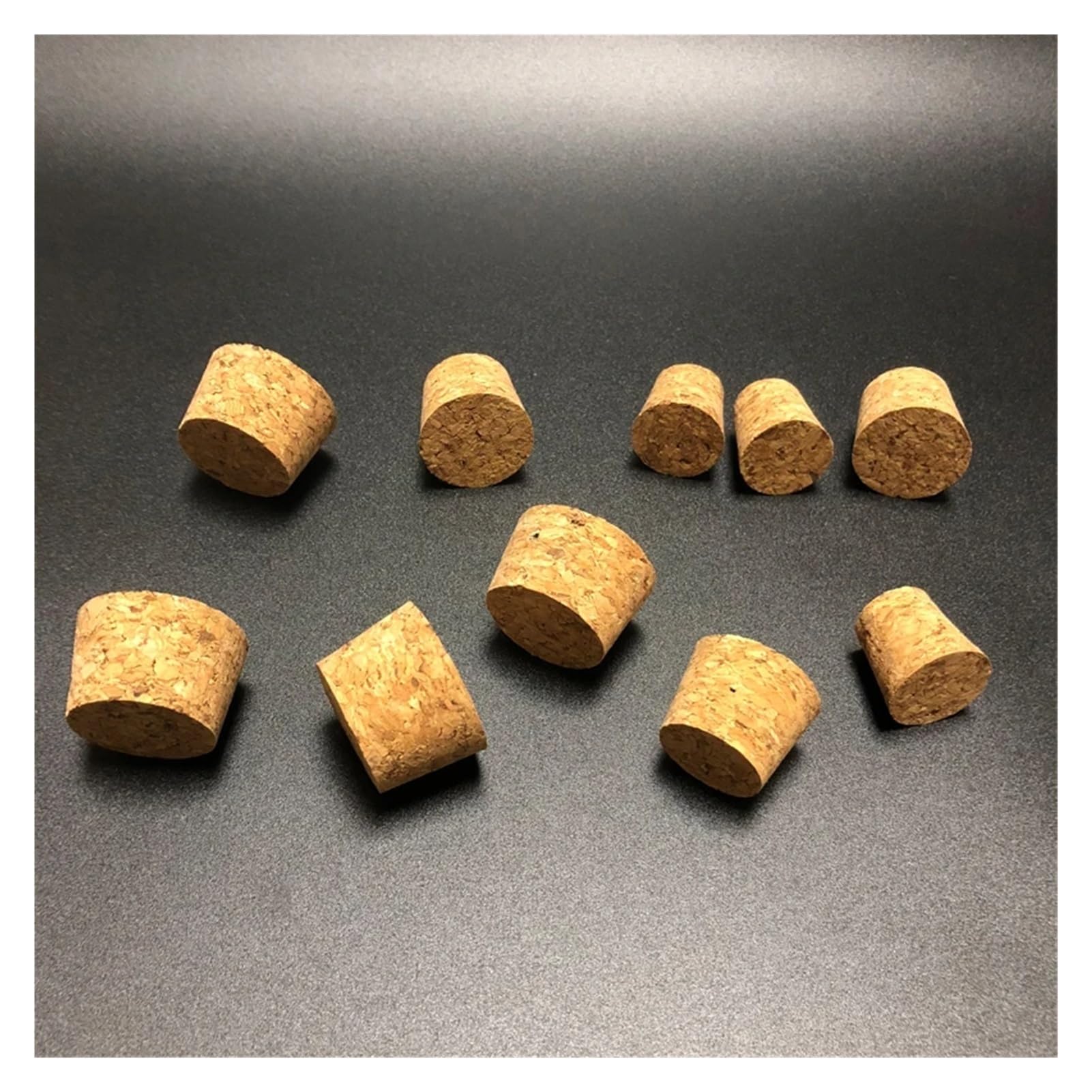 Lot de 100 bouchons en liège pour tubes à essai pour flacons ou bouchons de bouteille actuelle (12 x 9 x 10 mm)
