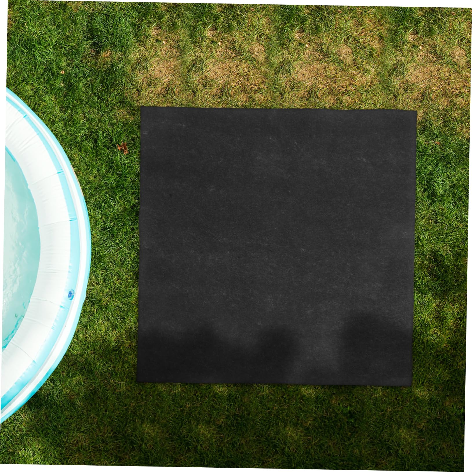 Tapis de Spa Extérieur Noir 1 PC en Feutre et PE pour Sol