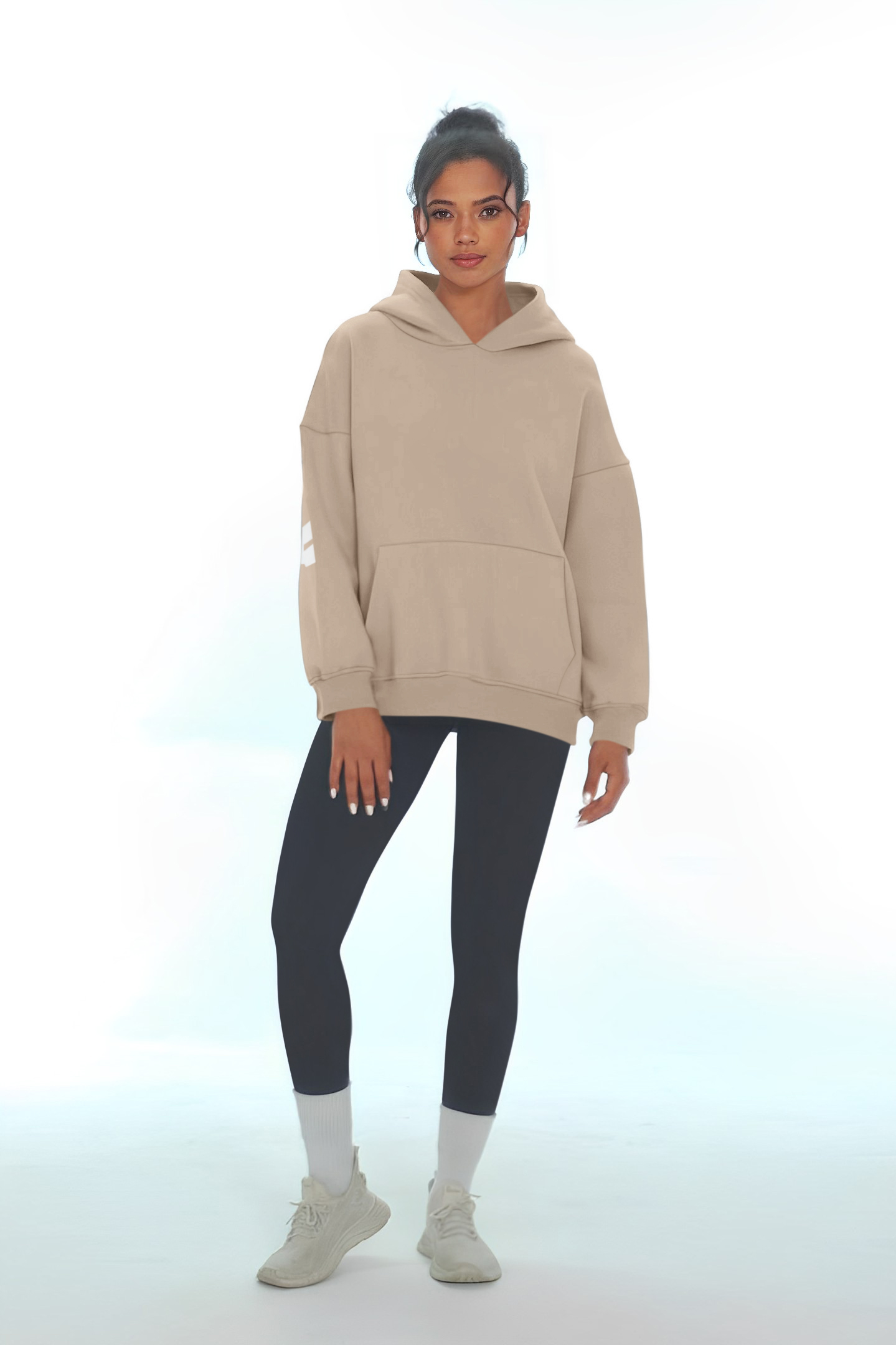 Womens Fall Puff Long Sleeve Pullover Sweaters Tops Soft Dot Crew Neck