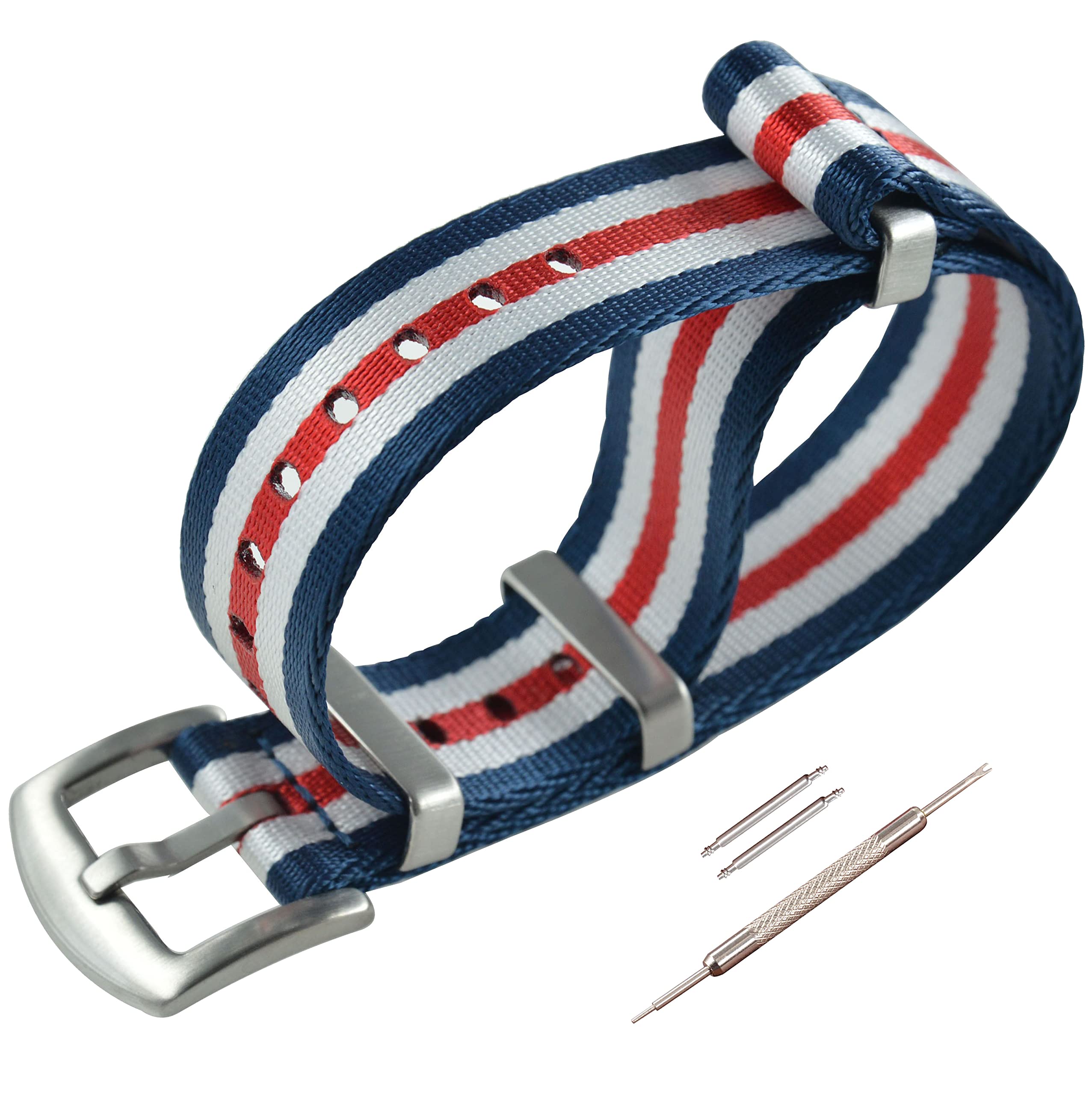 Nylon Watch Band Replacement Brushed Buckle