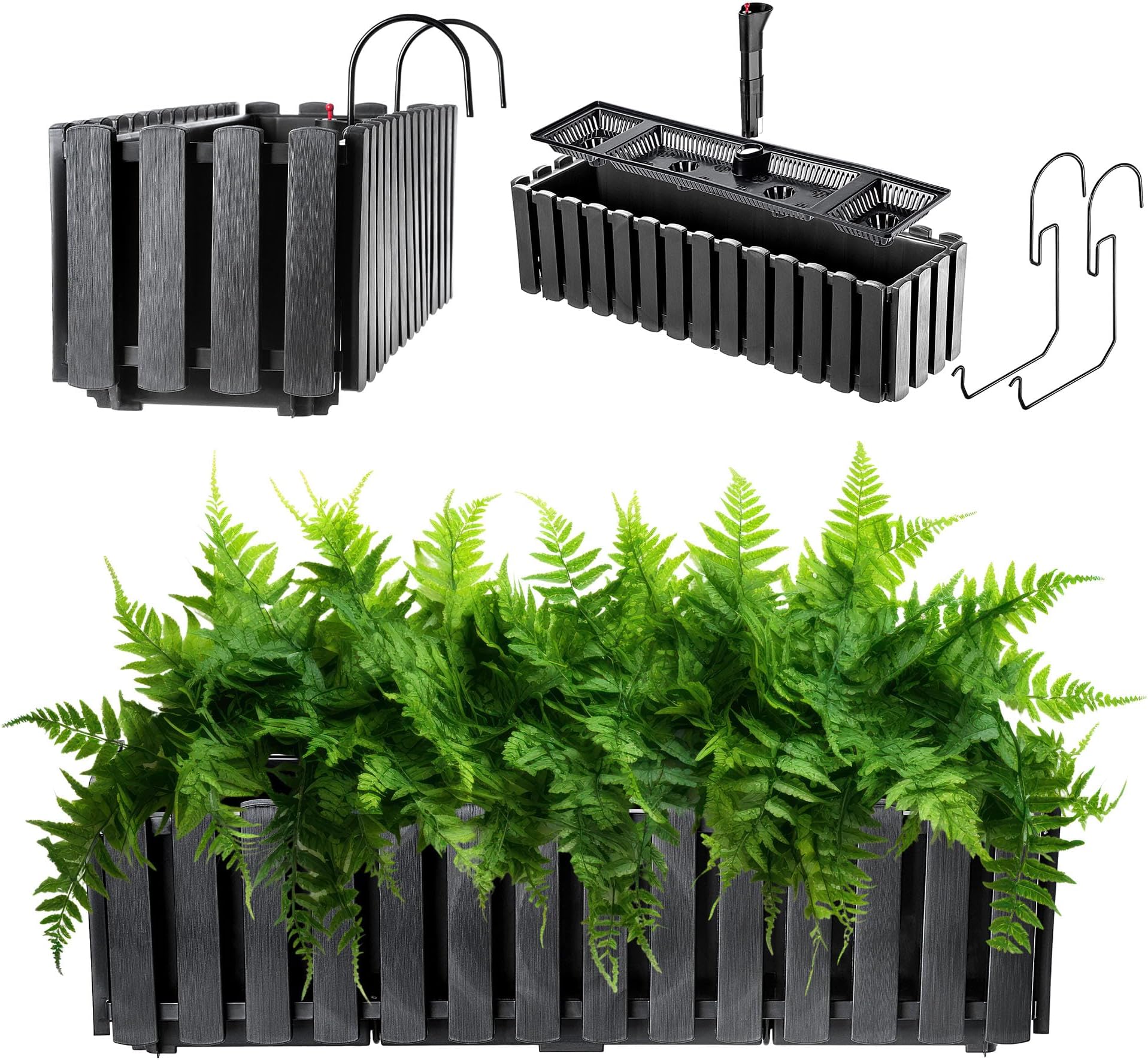 Blumentopf Blumenkübel Übertopf Rund Mit ECO WOOD Untersetzer Pflanzkübel Matt E - Foto 3