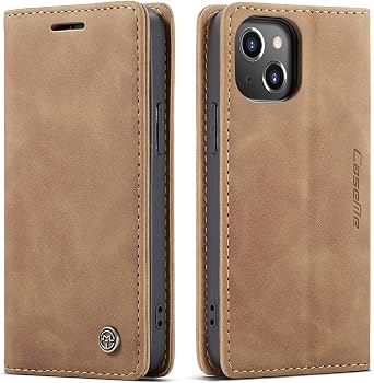 Kowauri Flip Case for iPhone 13 Mini,Leather Wallet Case Classic Design with Card Slot and Magnetic Closure Flip Fold Case for iPhone 13 Mini 5.4 inch 2021 Brown