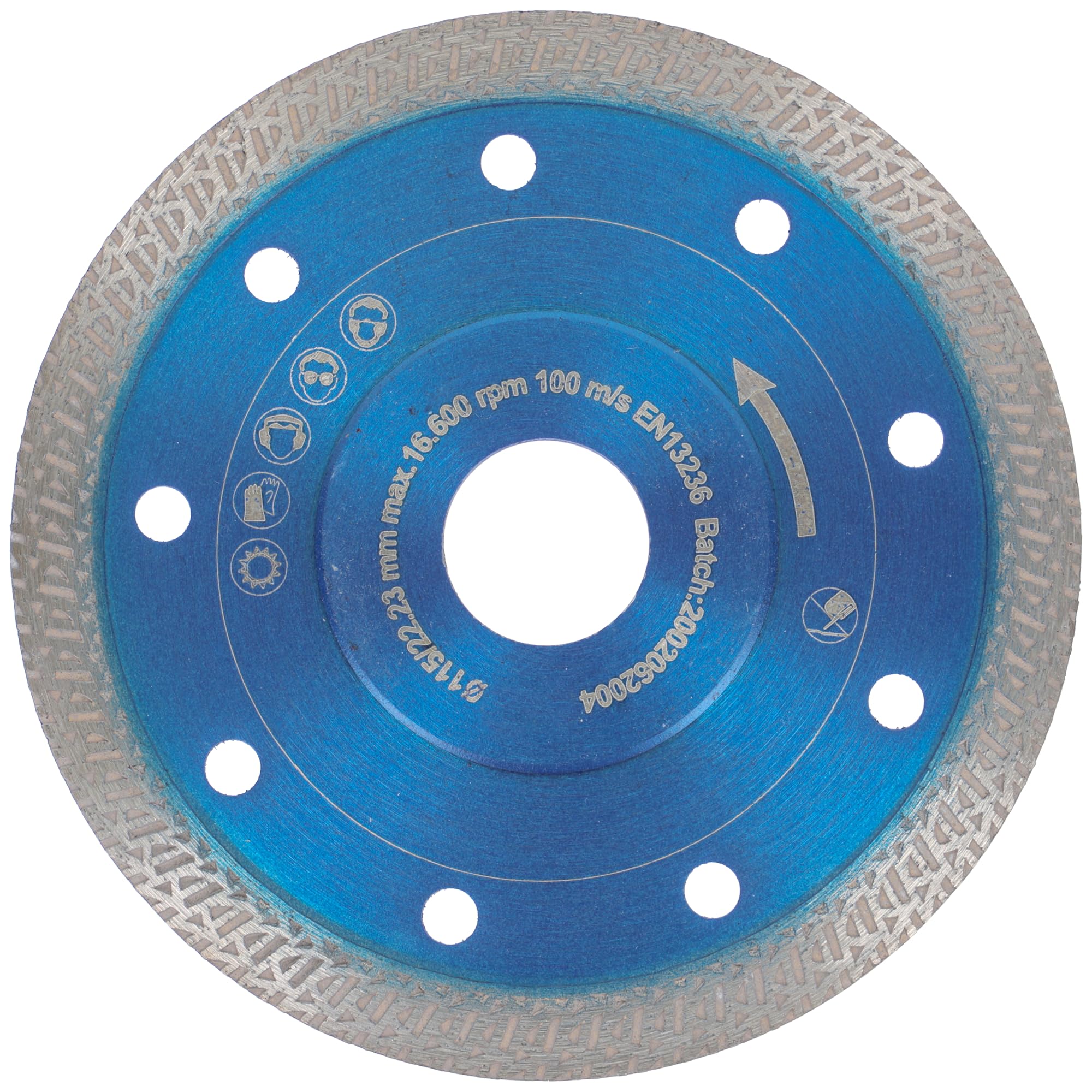 PRODIAMANT profesjonalna diamentowa tarcza tnąca 115 mm x 22,2 mm do płytek gresowych F50 extra cienka do płyt o grubości do 20 mm