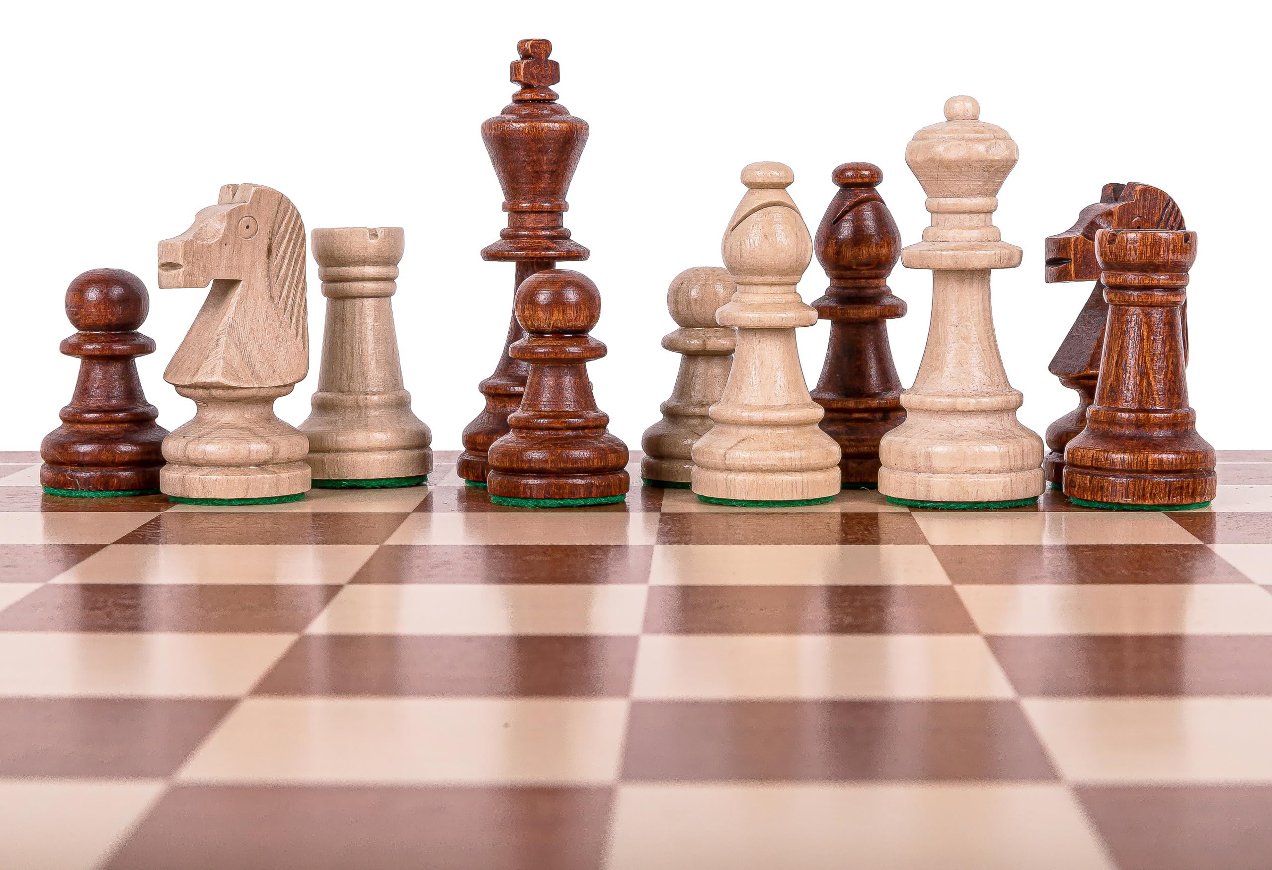Square - Square - Professionnel Échecs en Bois | Tournoi No 6 Europe - Jeu d'échecs - Échiquier en Bois Acajou