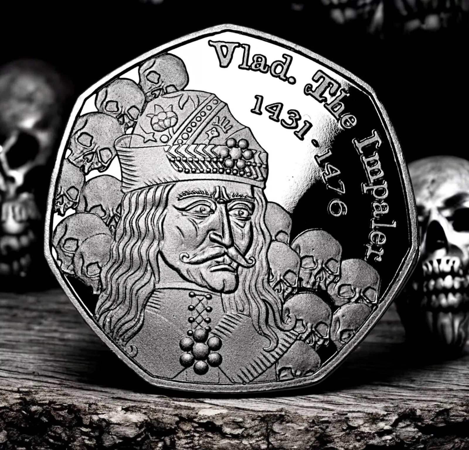 The Commemorative Coin Company Silver Vlad The Impaler Commemorative. Dracula/Vampire Supernatural/Occult Transylvania/Wallachia. Gift/Present