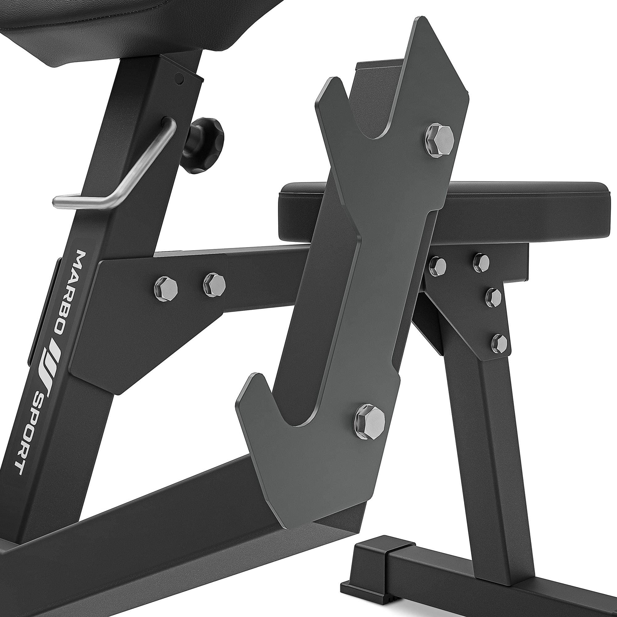 Marbo Sport - Panca Larry Scott MS-L107 2.0 – Panca palestra multifunzione per bicipiti e tricipiti – regolabile per allenamento fitness – Attrezzi palestra casa per esercizi e tonificazione