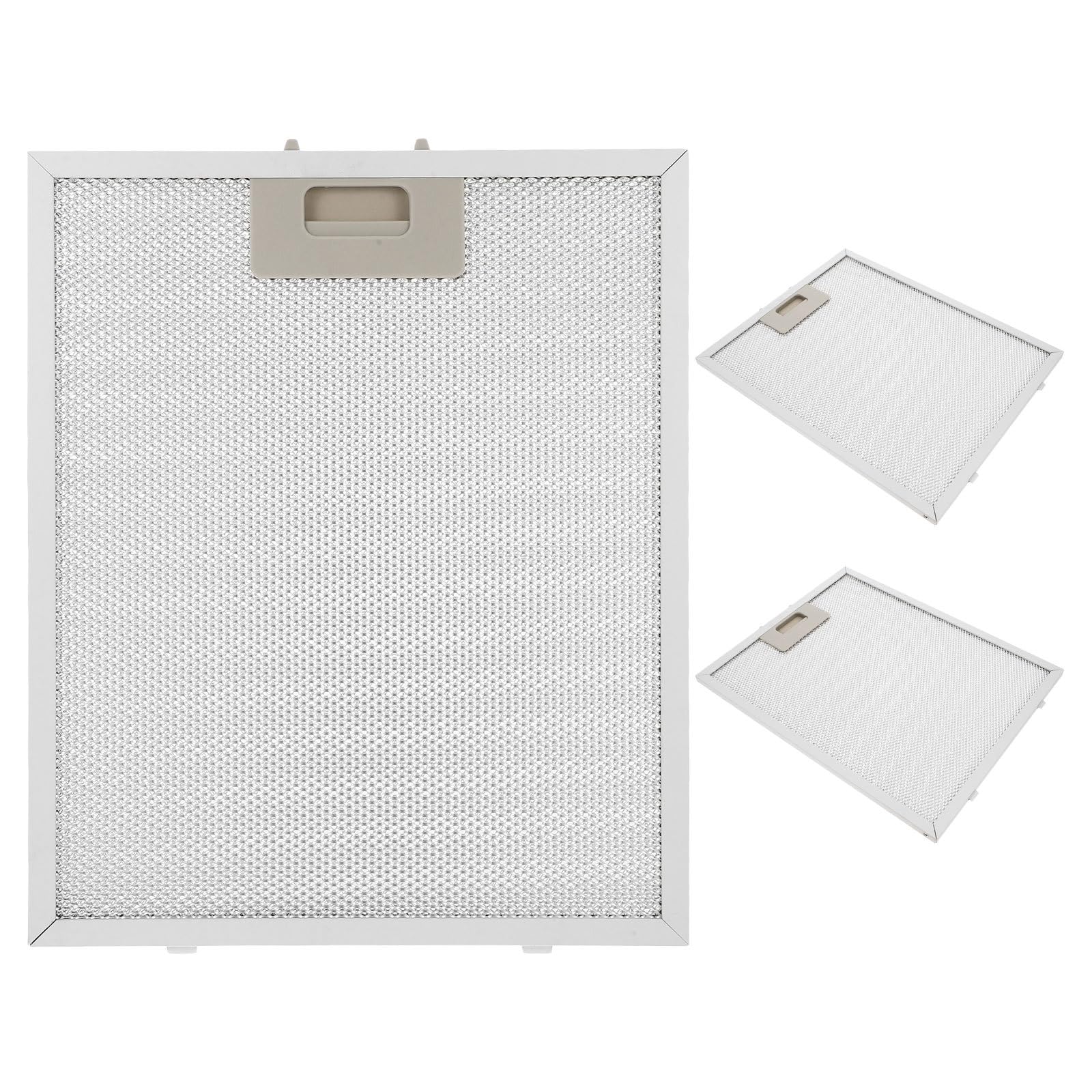Filtro de grasa para campana extractora (3 unidades): Filtro de ventilación de malla de aluminio para campana extractora de cocina - 32 x 26 x 1 cm. Cinco capas y recortable a medida.