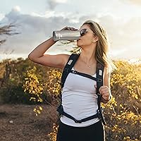 Vista 6 de HYDRAFLOW Capri - Vaso de 30 onzas con pajita - Vaso aislado al vacío de triple pared - Taza aislada para batidos - Vaso de acero inoxidable - Vaso