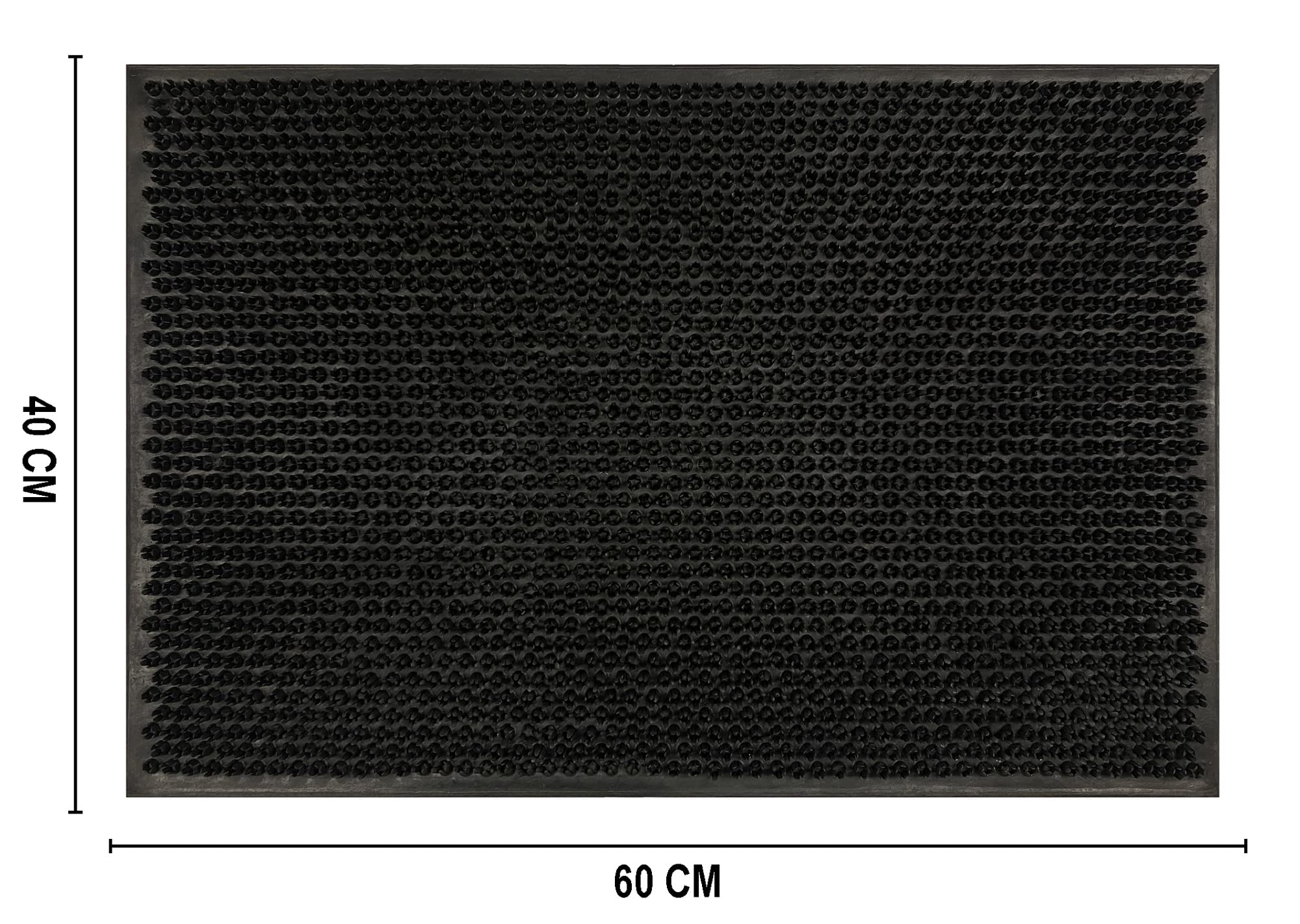 Zerbino Raschietto Addis A Nido D'ape, In Gomma Naturale 100%, Nero, Misura 60x40 Cm, Resistente E Facile Da Pulire, Per Interni Ed Esterni