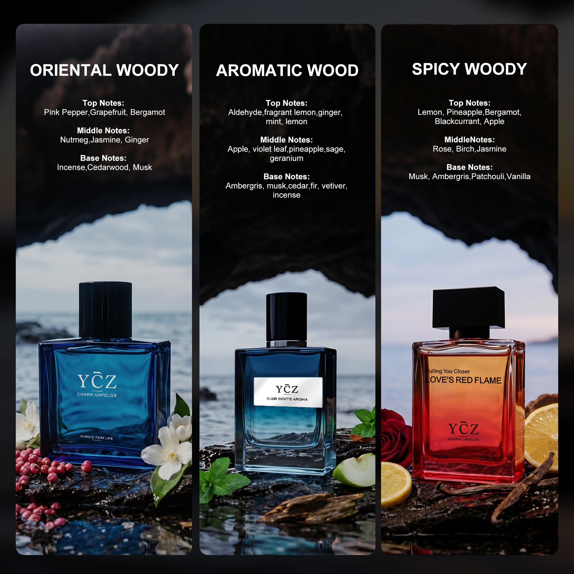 Ycz Men's Fragrance Gift Set - 3 Perfumes -4