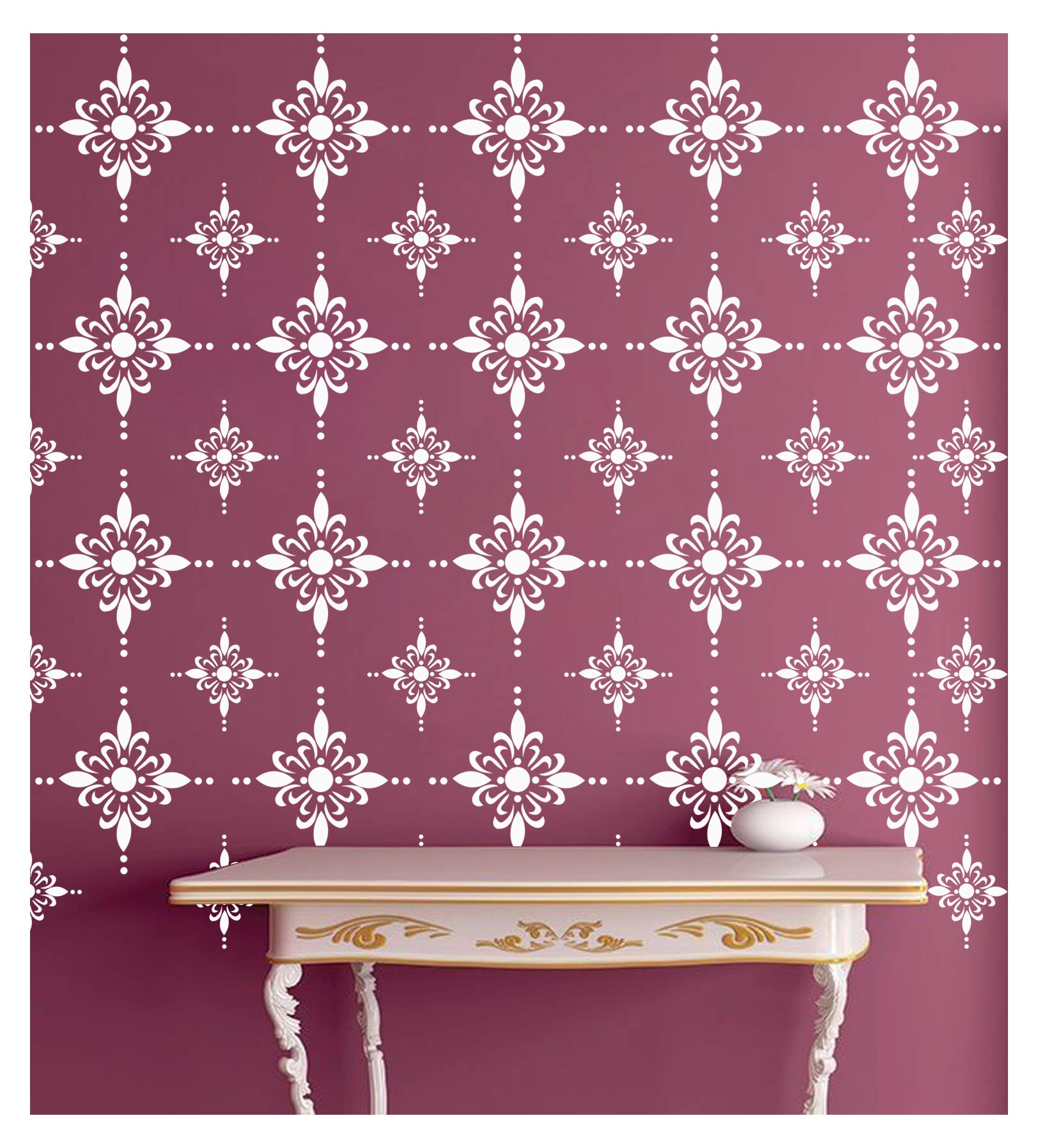 YMS Radiant Shimmering Design Reusable DIY Wall Stencils for Home Wall Decor (PVC, 16-inch X 24-inch) (B082V4Q9DQ) Amazon Price History, Amazon Price Tracker