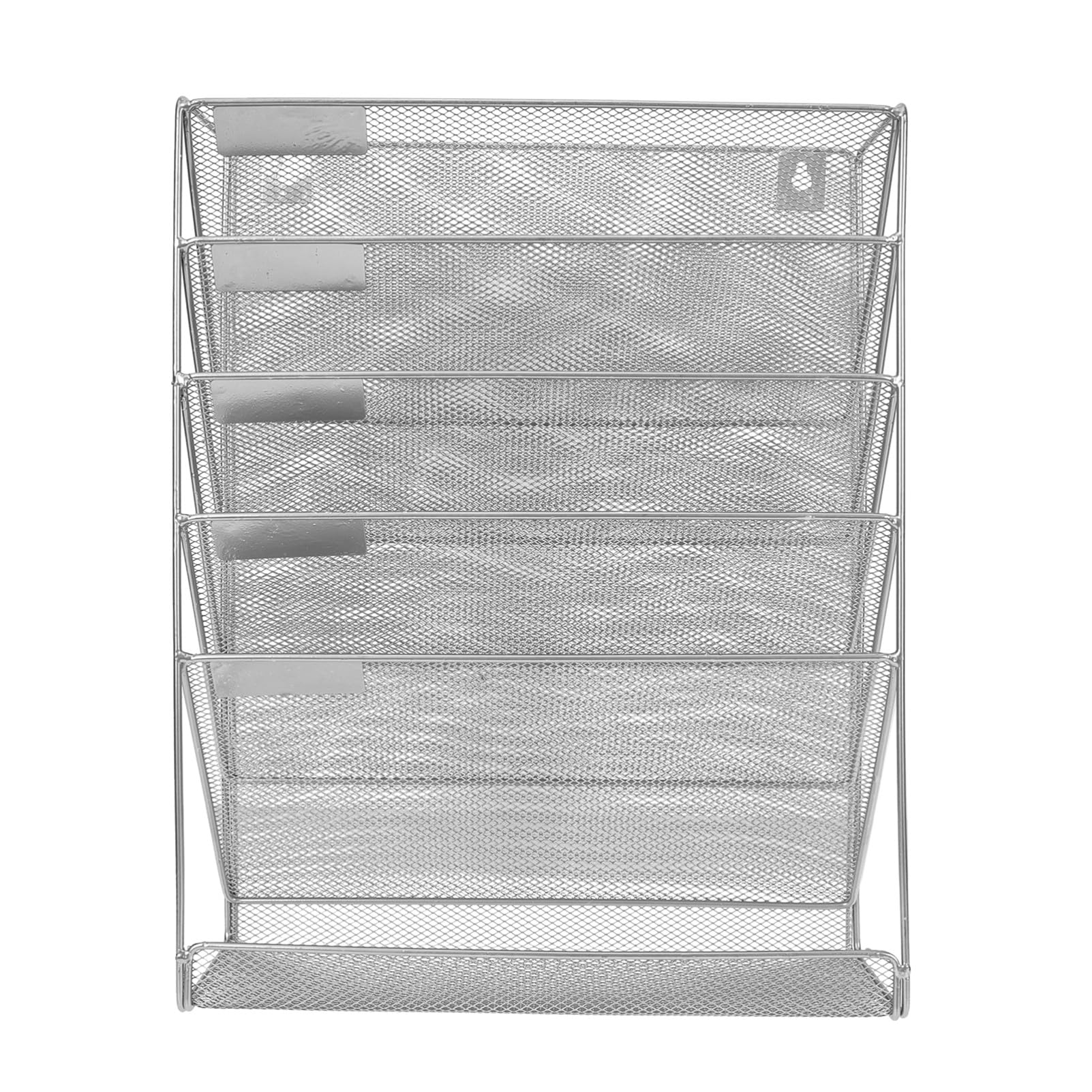 Metalowy Wielowarstwowy Organizer Dokumenty Do Zawieszenia Ścianie Praktyczny Stojak Teczki i Książki z Siatkowym Designem Trwały Organizer Biurowy Do Domu i Biura