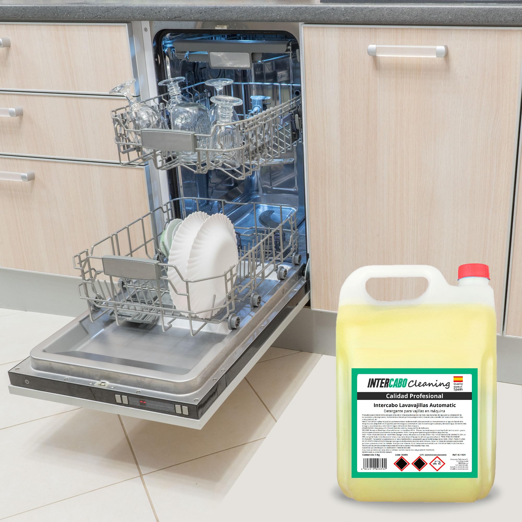 Detersivo Lavastoviglie Professionale – Formula concentrata antigrasso – Rimuove residui alimentari – 5 litri – Uso intensivo per ristoranti, cucine industriali, mense