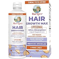 MaryRuth Organics Women's Hair Growth MAX Liposomal | with Lustriva® + Biotin 10000mcg + Pumpkin Seed Oil | Thicker Hair | Hair Care | Wrinkles, Fine Lines, Skin Care | Ages 18+ | 15.22 Fl Oz