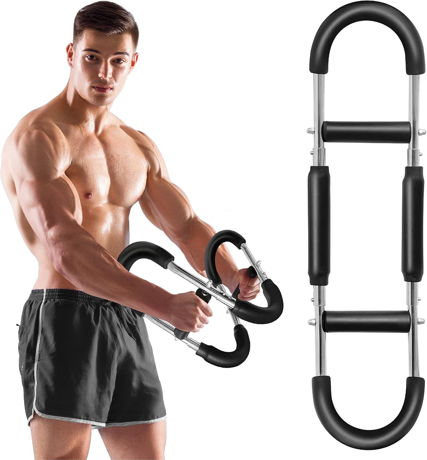 Yes4All U Shape Twister Arm Exerciser - Adjustable 22-440lbs Hydraulic Power, Home Chest Expander, Shoulder Muscle Training Fitness Equipment, Arm Enhanced Exercise Strengthener
