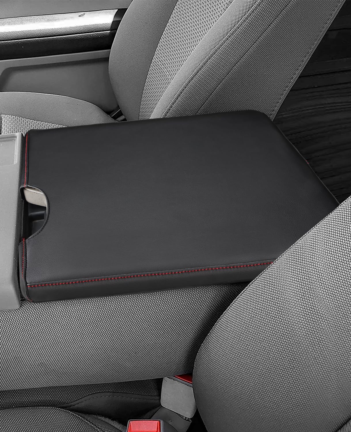 Car Center Console Cover Faux Leather Armrest Cover For 2015-2024