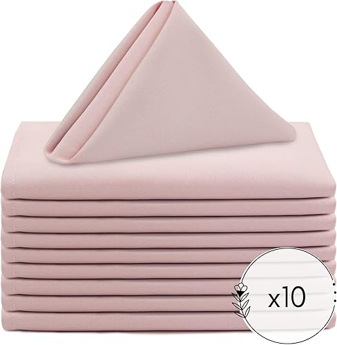 Miniatura 5 de Servilletas para bodas servilletas para restaurante de tela de poliéster 20pulgadas paquete de 10 Blush