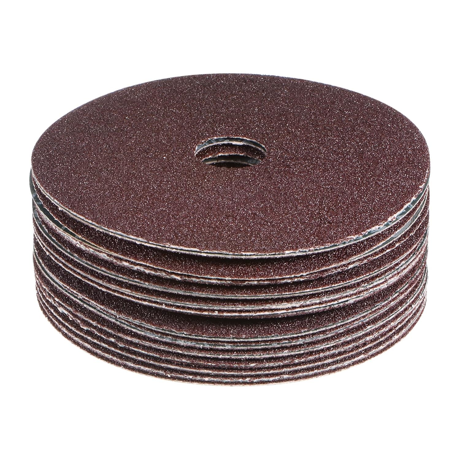 HARFINGTON 25pcs 16 Grit Aluminum Oxide Resin Fiber Discs 5" x7/8" Metal Sanding Grinding Discs for Angle Grinding Machine Polishing and Grinding Metals, Wood, and Fiberglass