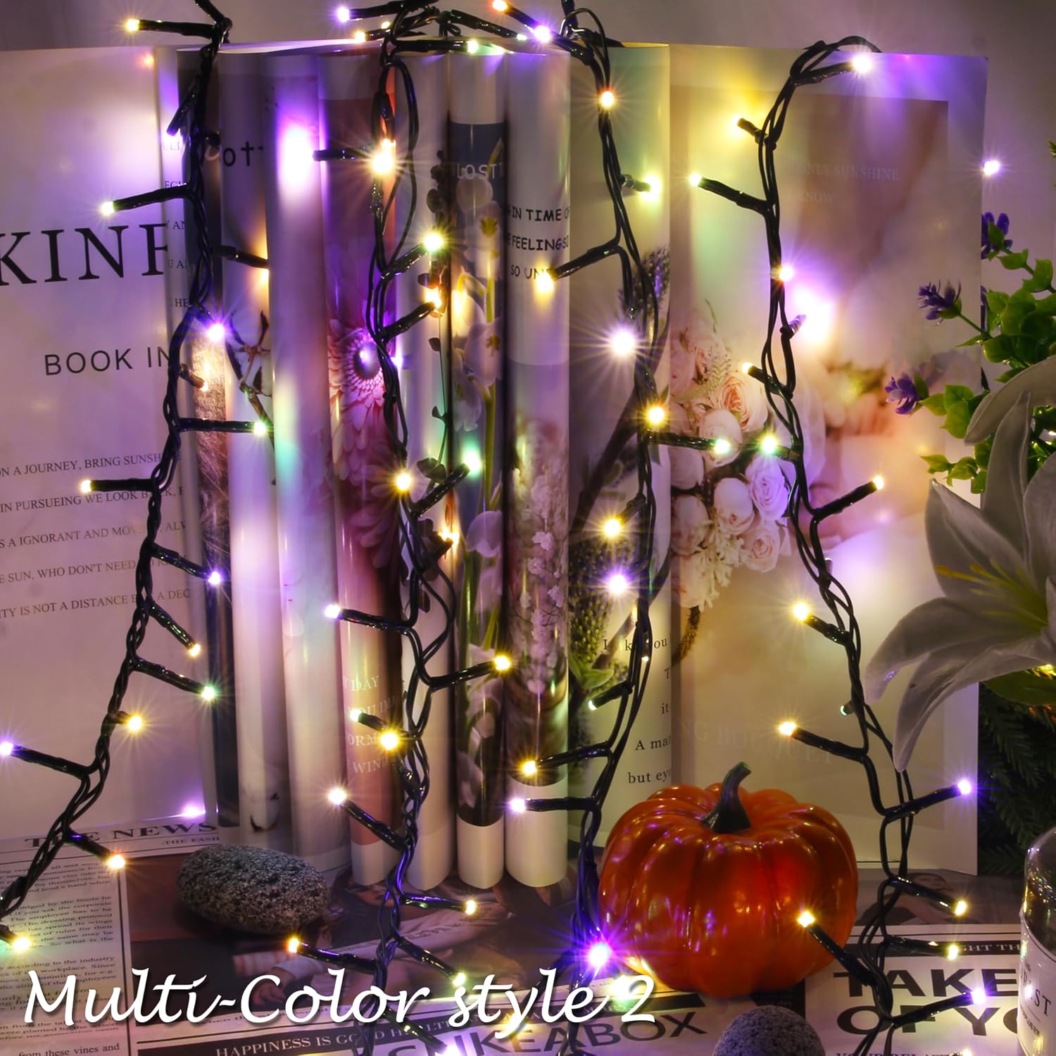 AWQ 1000 LED 82 FT Christmas Cluster Lights, Multi & Warm String Lights Plug in with 11 Modes, Timer & Memory Function Extendable for Indoor Outdoor Wedding Party Christmas Decoration (1000)