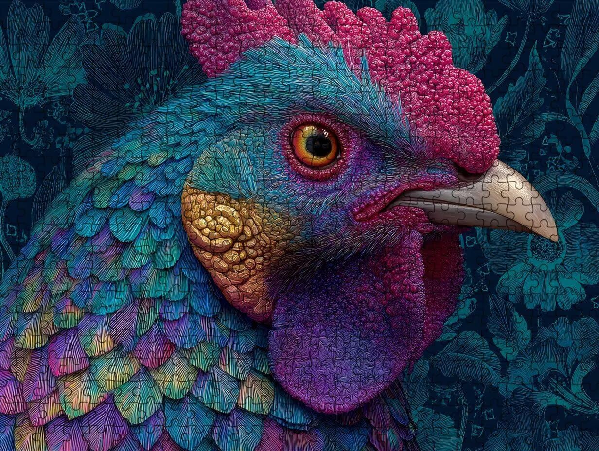 R3KH-458 niebieskie puzzle 6000 elementów, puzzle dla dorosłych, dorosłych, nastolatków, do aktywności w domu, trudne gry rodzinne, klasyczne puzzle jako prezent i dekoracja ścienna
