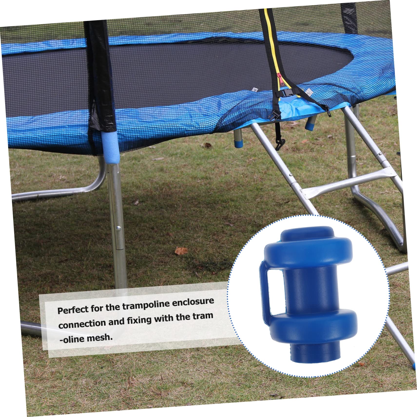 Abaodam 5Pcs Trampoline Pole Top Caps Durable Plastic Enclosure Accessories for Securely Connecting Safety Net to Trampoline Poles Easy Installation Suitable for Standard Trampoline