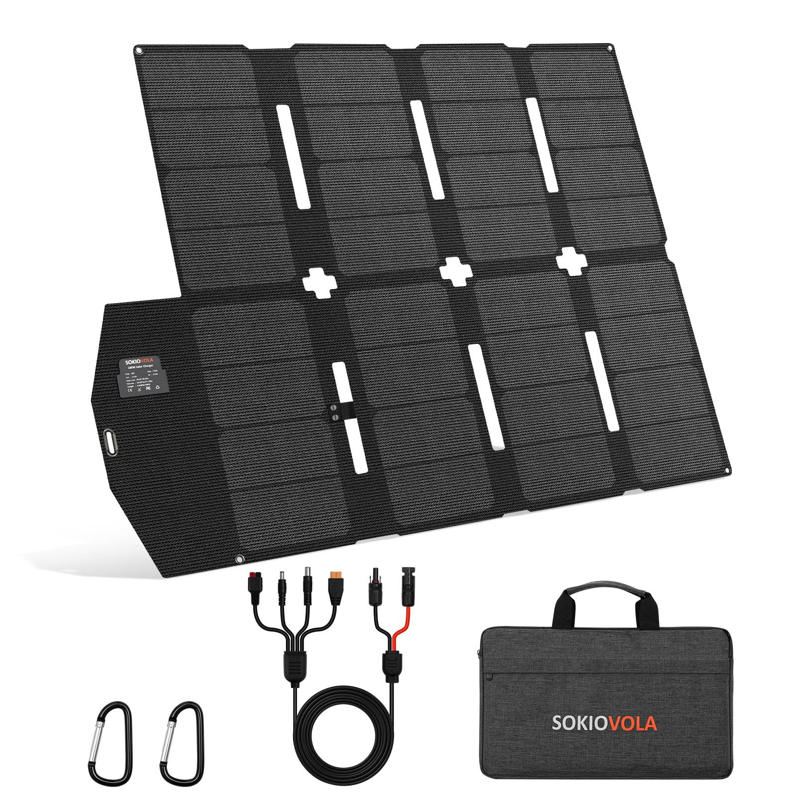 sola　VO2セット　MO1セット Amazon.com: SOKIOVOLA 100W Portable Solar Panel MC-4 Foldable